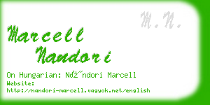 marcell nandori business card